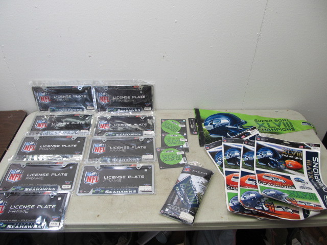 lot 57 image: Group of NEW Seattle Seahawks Items