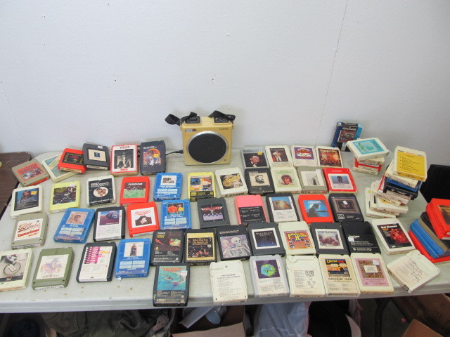 lot 66 image: Large Lot of 8-Track Tapes and Player