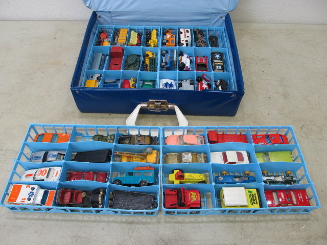 lot 92 image: Vintage Collector Case FULL of 1970s Cars