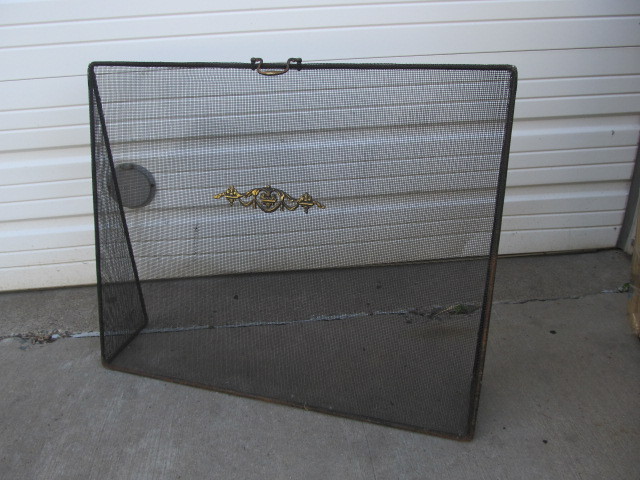 Vintage Mesh Fireplace Screen Little Canada Auction Antiques