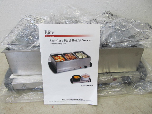 lot 139 image: NEW Elite Stainless Steel Buffet Server