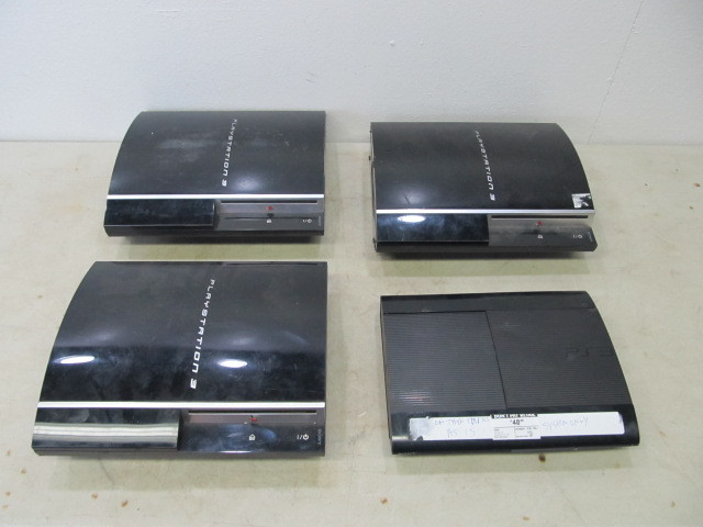 lot 142 image: Lot of 4 PS3Playstation 3 Consoles (AS IS)
