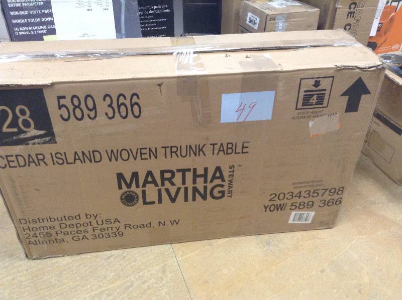 Martha Stewart Cedar Island Woven Trunk Table