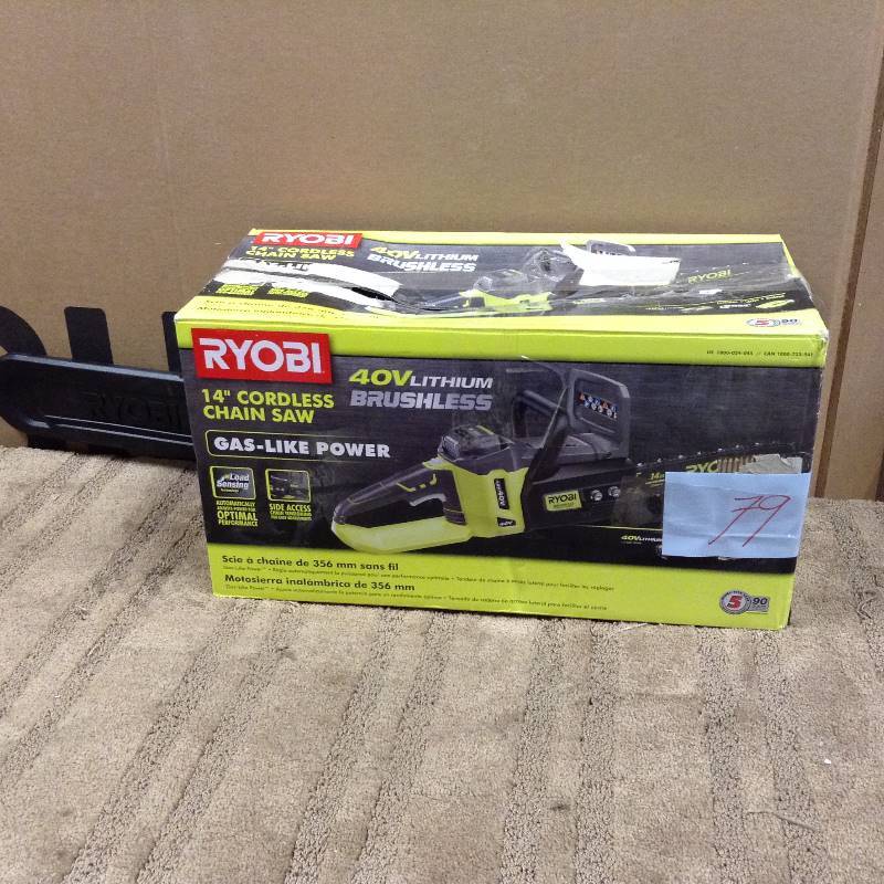Ryobi 40V 14 in Chain Saw Tool Only