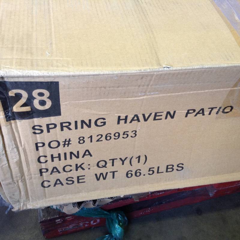 Spring Haven Patio Loveseat Brown Bare