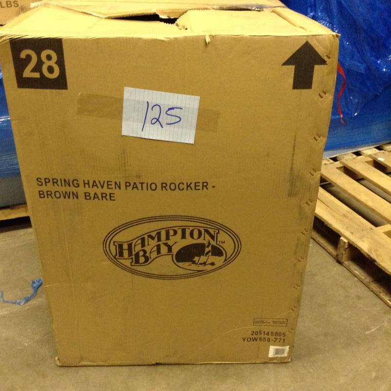 Springhaven Patio Rocker Brown Bare
