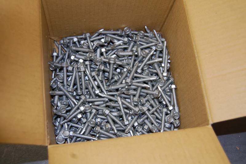 14-14 x 1-12 Hex - Unslotted Drive Hex Washer Head Epoxy Finish #3 Point 410 Stainless Steel Self-Drilling Screw