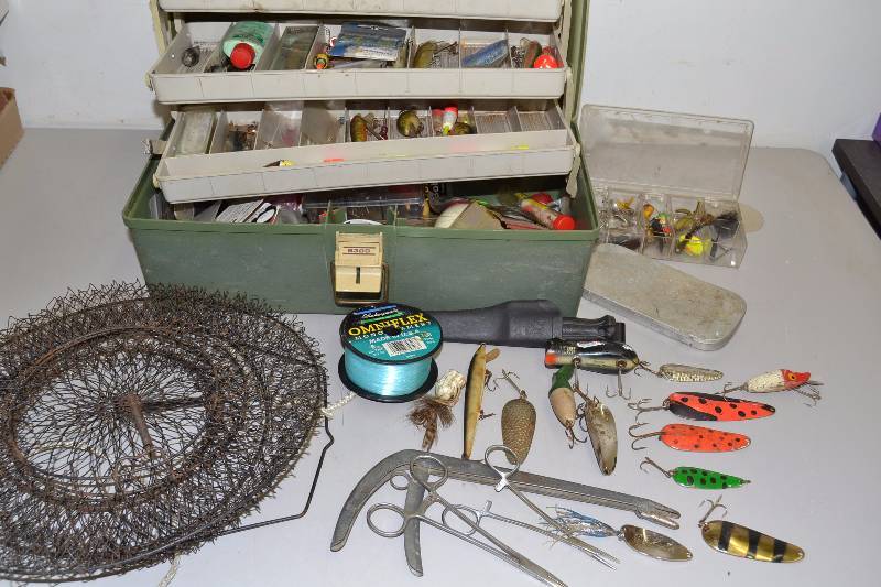 Tackle box with contents