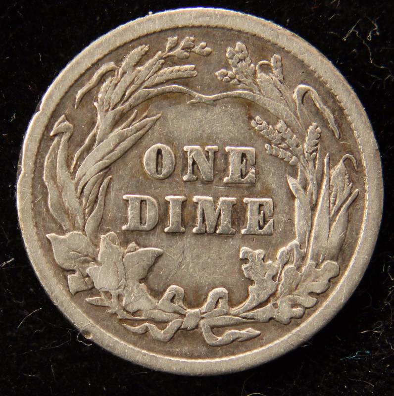 1903 BARBER SILVER DIME FINE