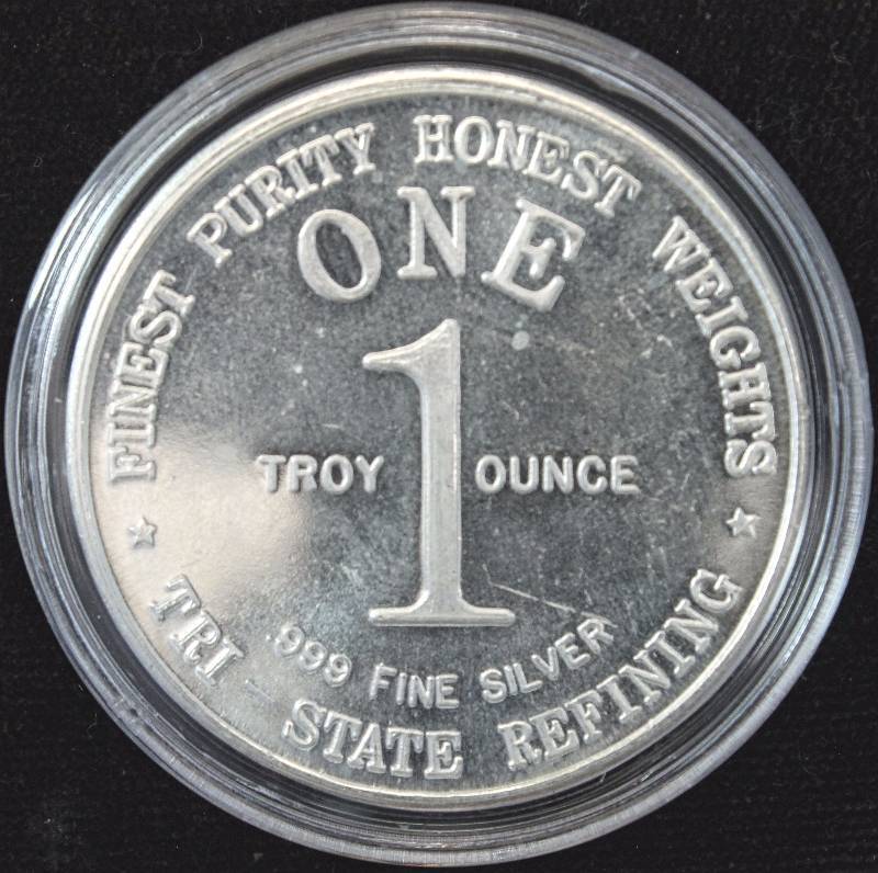 1 TROY OZ. .999 FINE SILVER VINTAGE 1976 EAGLE-BELL IN AIRTITE