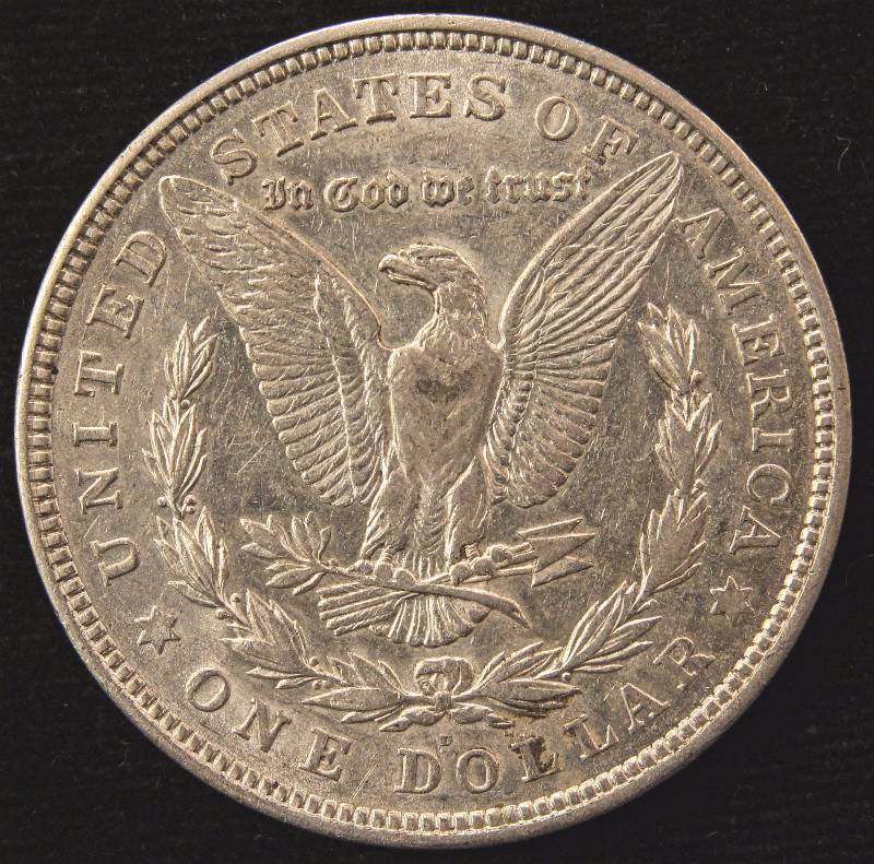1921-D MORGAN SILVER DOLLAR AU