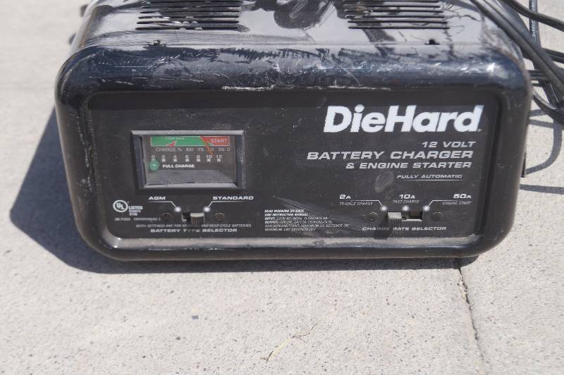 diehard 12 volt battery charger and engine starter