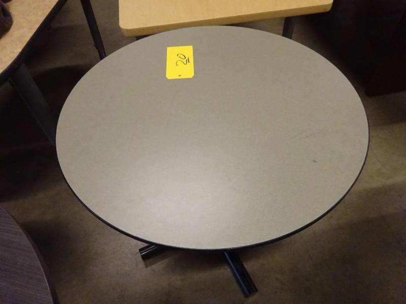 Round Gray Table