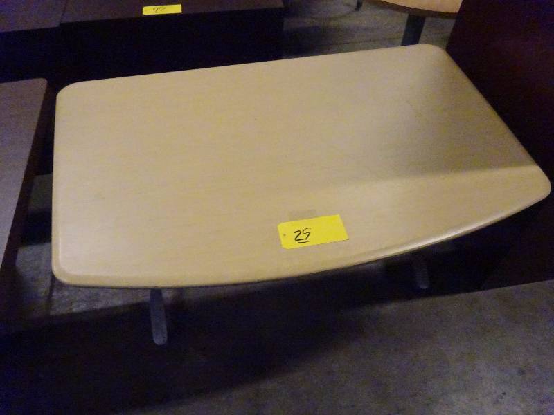 Unusual Shape Table on Wheels