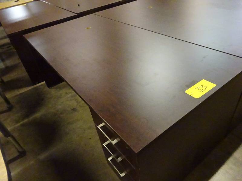 Large Dark Wood Desk