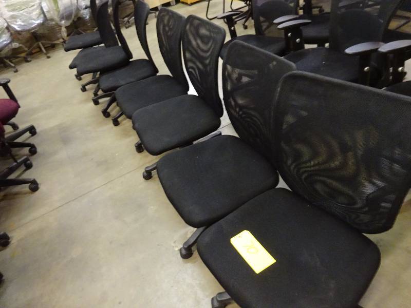 Eight Mesh Back Office Chairs