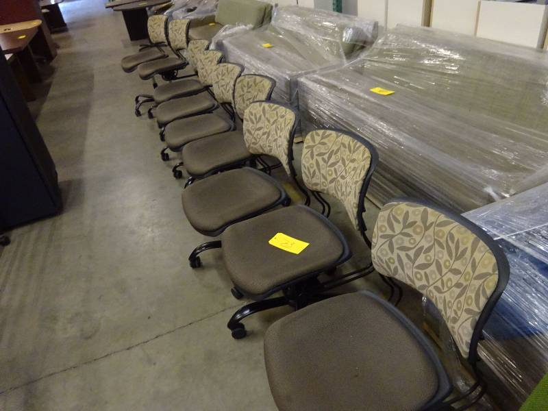 Nine Floral Back Office Chairs