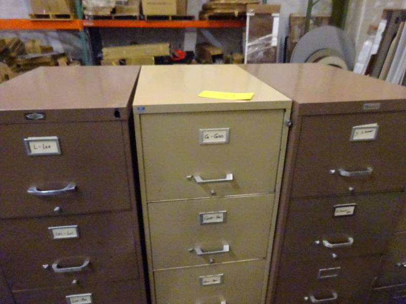 3 Metal 5 Drawer Cabinets