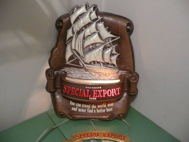 Vintage Special Export Beer Bar Light - Works Great - Approx 14wide 22high