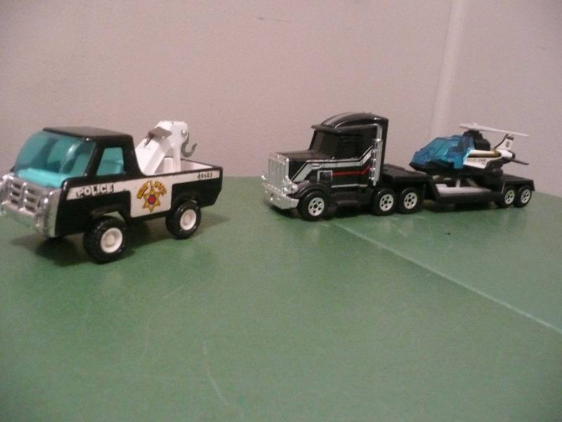 Vintage Buddy L Police & Semi Helicopter