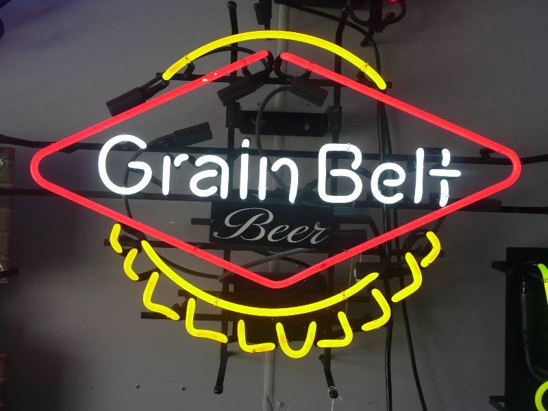Vintage Grain Belt Neon - Works Great - Approx 28wide 20high