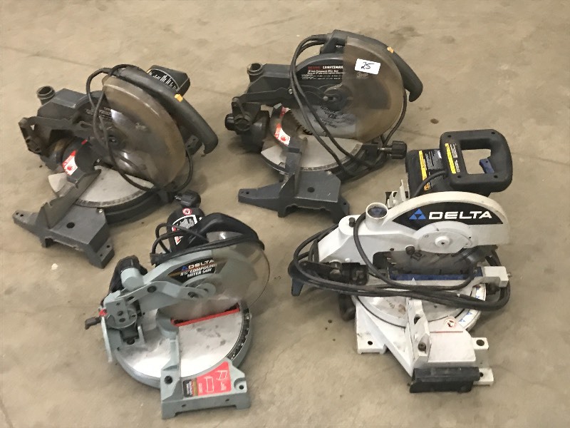 lot 25 image: (4) Miter Saws
