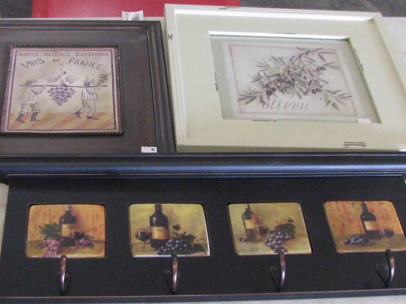 lot 76 image: Pictures & Coat Rack
