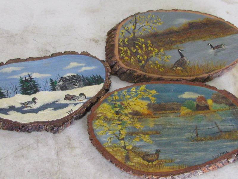 lot 80 image: Wood Paintings by Amy Shol