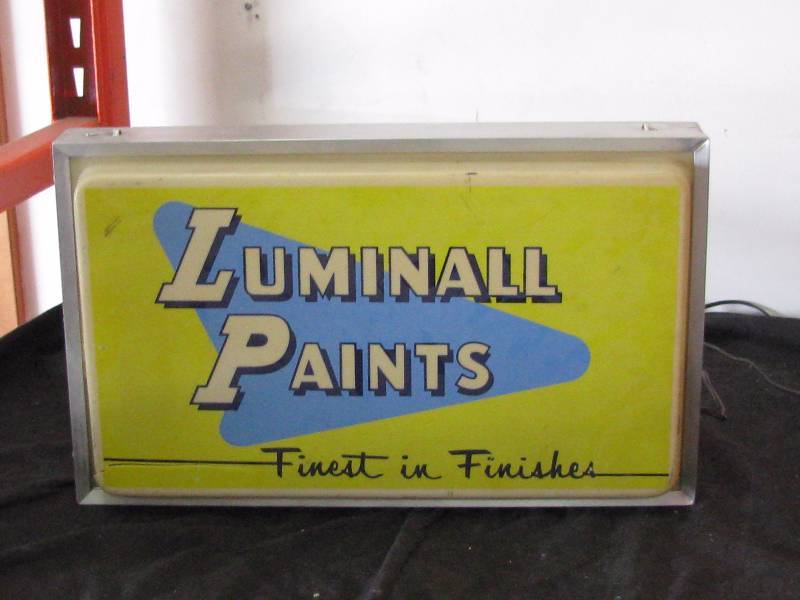 lot 89 image: Luninal Paints Lighted Sign