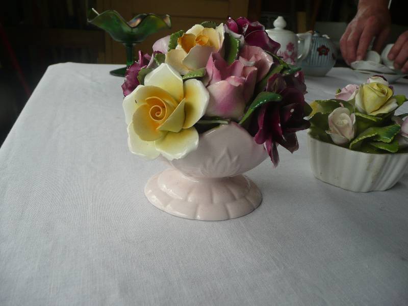 lot 13 image: Bone China SM, Med, Large Floral Vases - Nice Condition - See Pictures