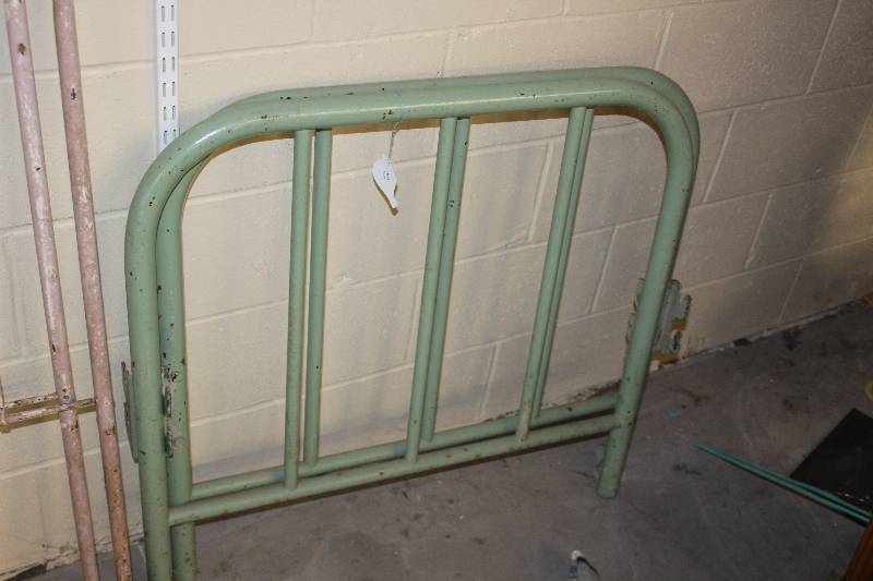 lot 246 image: Green Metal Bed Frame
