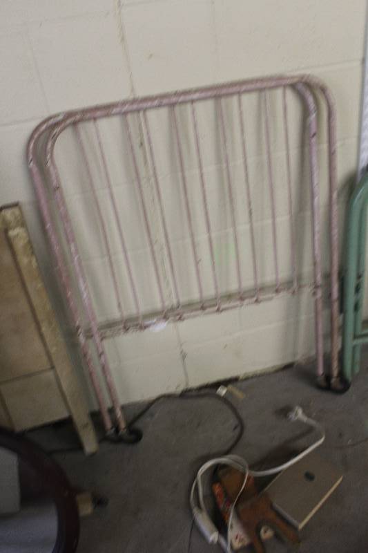 lot 247 image: Pink Metal Bed Frame