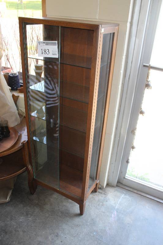 lot 183 image: Mid Century glass display cabinet.