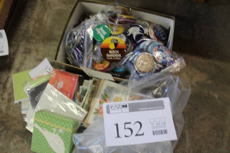 lot 152 image: Travel Buttons, Stationary, And More