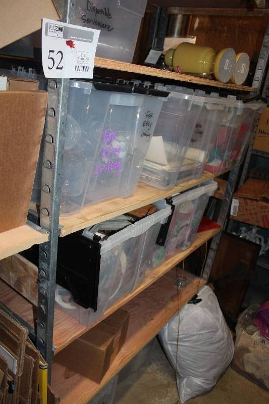 lot 52 image: Bins of Crafts, Vintage Paper, And More