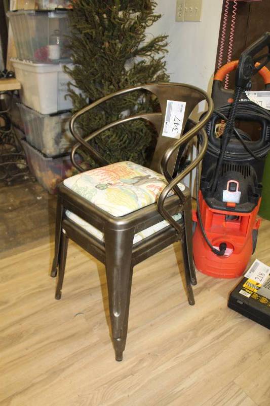 lot 347 image: Lot of (2) Decorative Chair, Ottoman