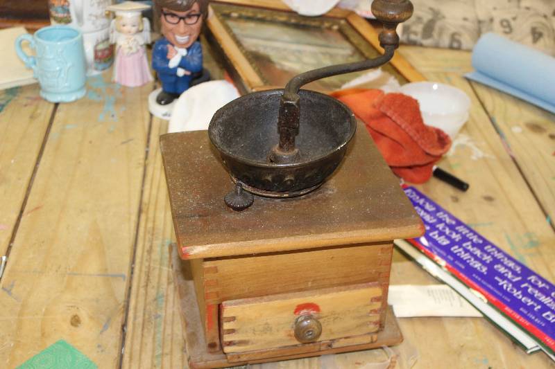 lot 234 image: Vintage Coffee Grinder w Care Guide