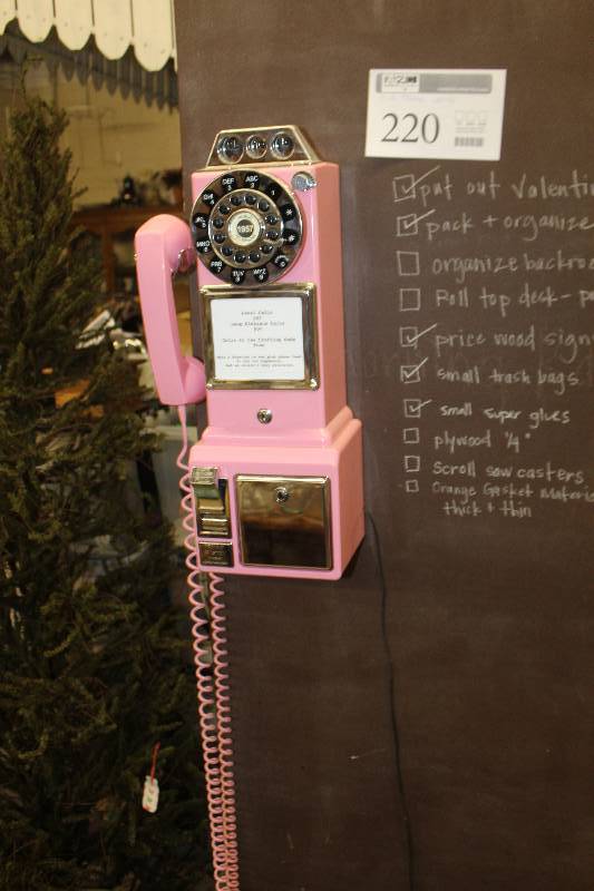 lot 220 image: Vintage Wall-mount Rotary Phone