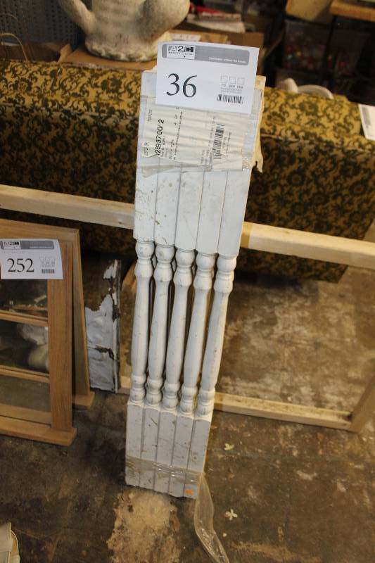 lot 36 image: Lot of (20) Wood Banister Posts