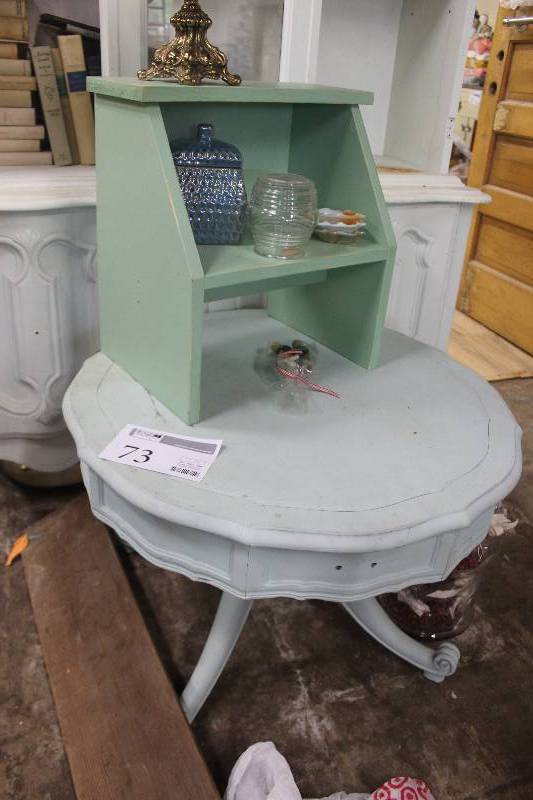 lot 73 image: Table, Shelf, Decorations