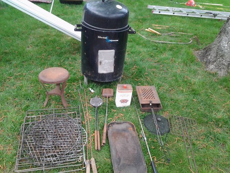 lot 23 image: Charbroil Smoker, Camping Cooking Grates, Griddle, SandwichPie Cookers, Related