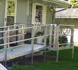 lot 73 image: Aluminum Handicap Ramp 22 Ft x 36 Inches - Adjustable