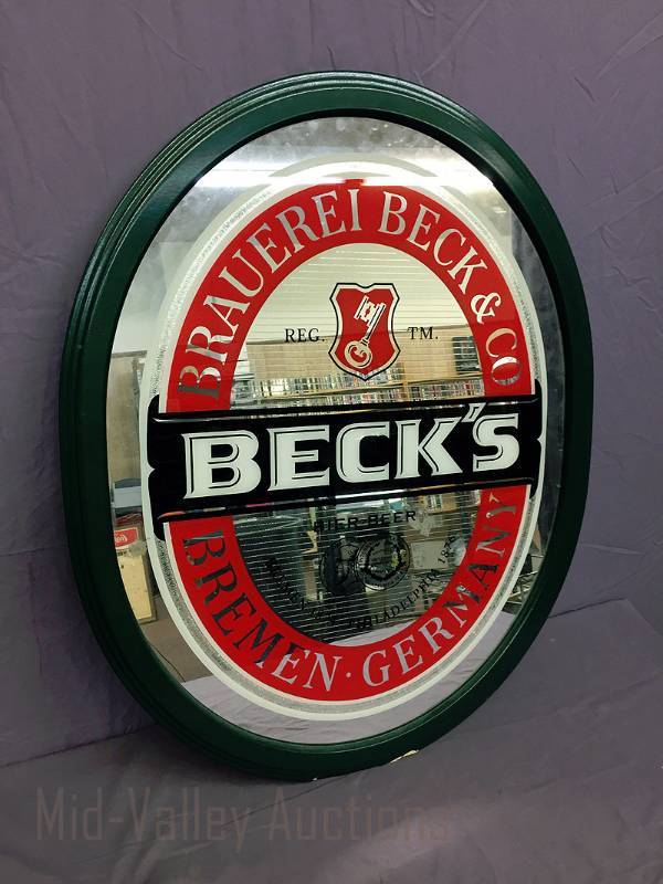 lot 44 image: Becks Beer mirror