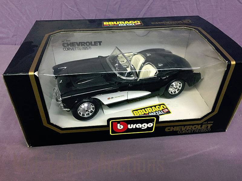 lot 56 image: Bburago 1957 Corvette 118 scale