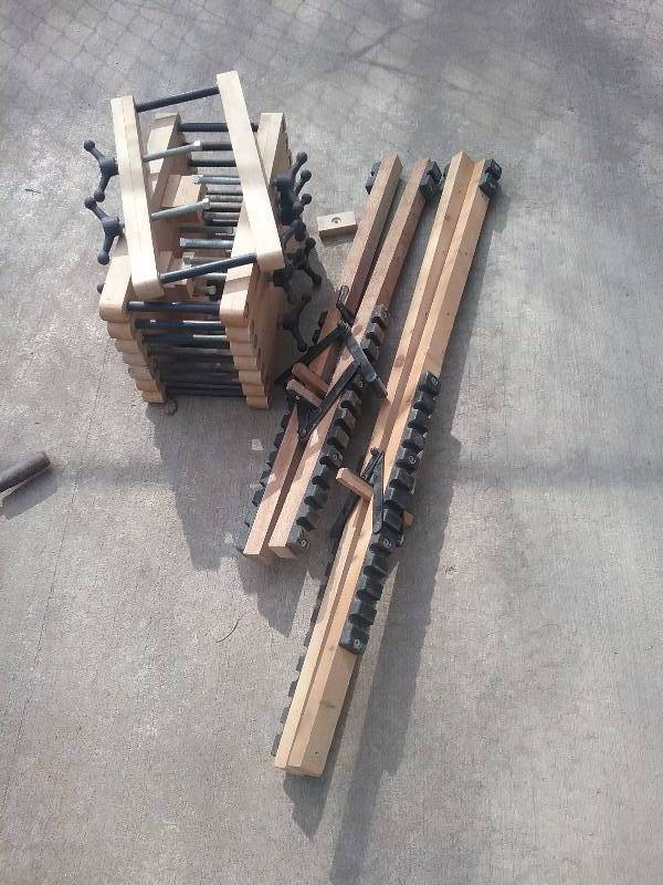 lot 106 image: Lot - Wood Clamps