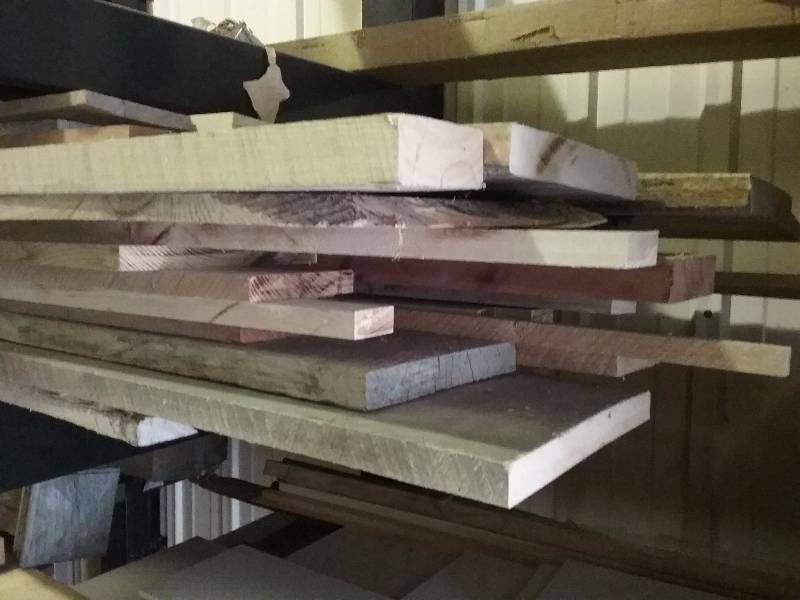 lot 125 image: Lumber - Large Quantity Stack, Mix of Various Hardwoods, Rough Sawn