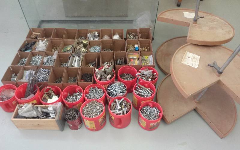 lot 46 image: Large Lot - Very organized Nuts, Bolts, Hardware, Hinges, Misc