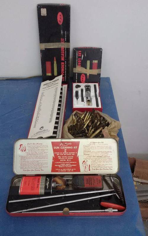 lot 79 image: Lot - Lee Powder Measure Kit, Gun Cleaning Kit, Etc