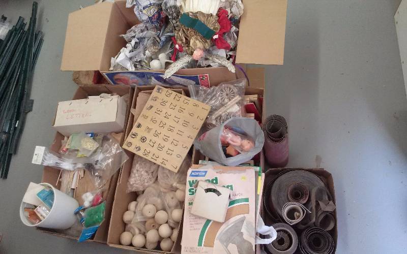 lot 98 image: Lot - Misc Crafting Supplies, Angels, Etc