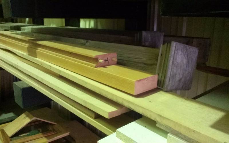 lot 129 image: Lumber - Lot of Treated Hardwood Lumber